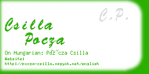 csilla pocza business card